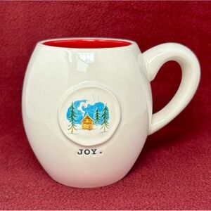 Rae Dunn Artisan By Magenta Joy Christmas Cabin Winter Forest Coffee Tea Cup Mug